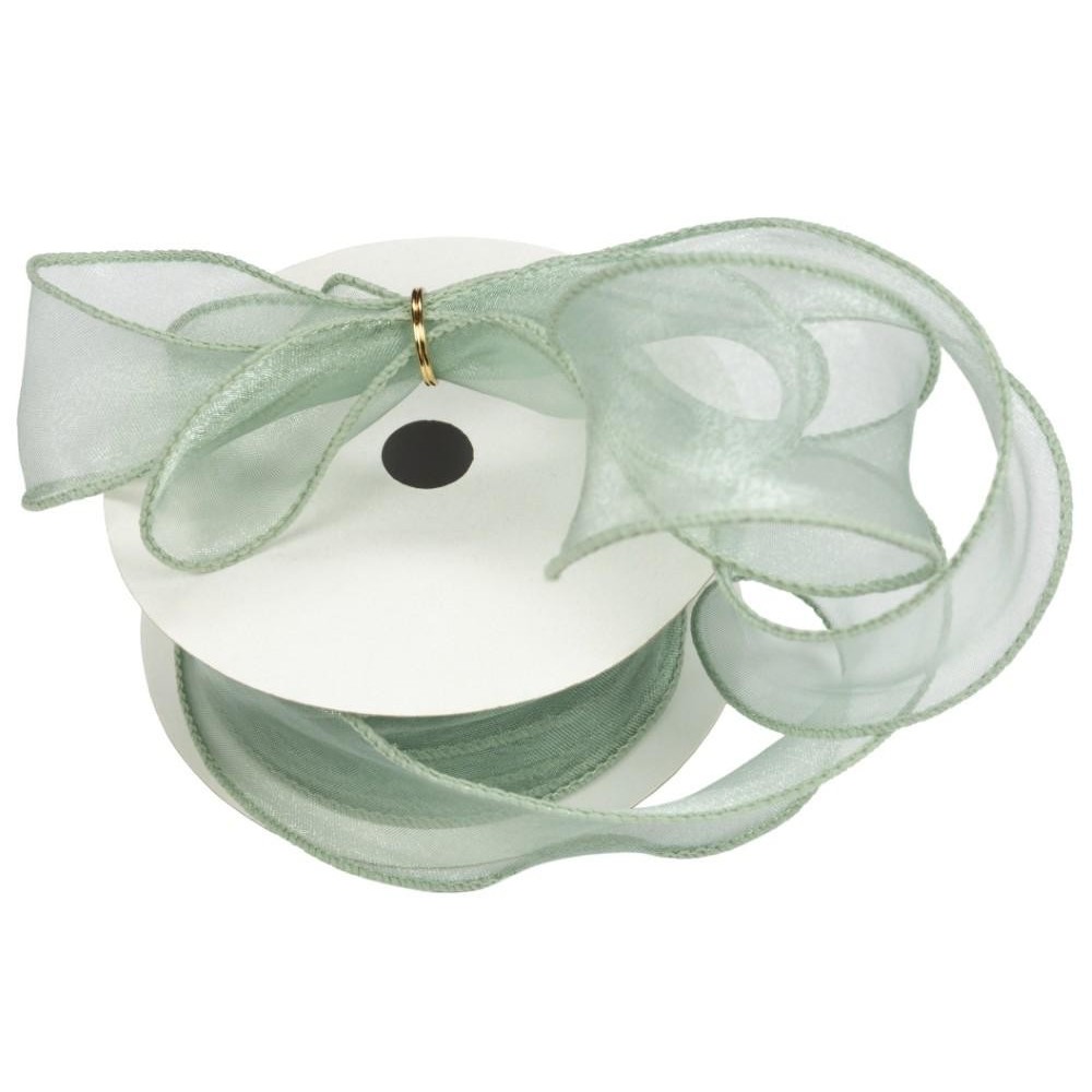 NASTRO ORGANZA VUAL CM4x15MT VERDE SALVIA